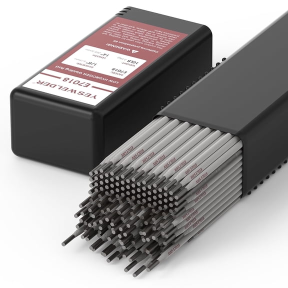 YesWelder E7018 Stick Welding Electrodes, 1/8" Low Hydrogen Carbon Steel Rods, 10LB