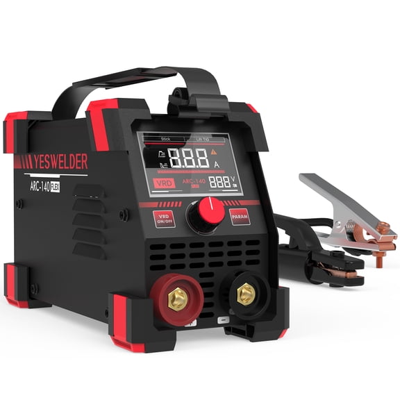YESWELDER 140A Stick Welder, 110V, Adjustable Arc Force & Hot Start, LED Display