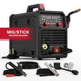 thumbnail image 1 of YESWELDER 185Amp MIG Welder, Gas/Flux Core MIG, Stick, Aluminum MIG Capable (Spool Gun Compatible), Dual Voltage 110V/220V, LED Display, Synergic Control, 1 of 5