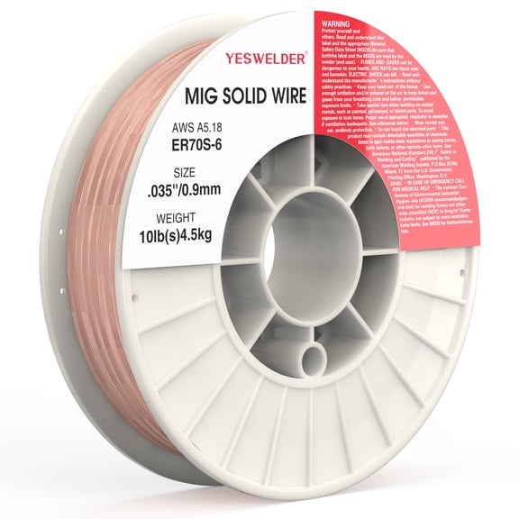 YesWelder ER70S-6 Carbon Steel Mig Welding Wire, 10LB-.035"