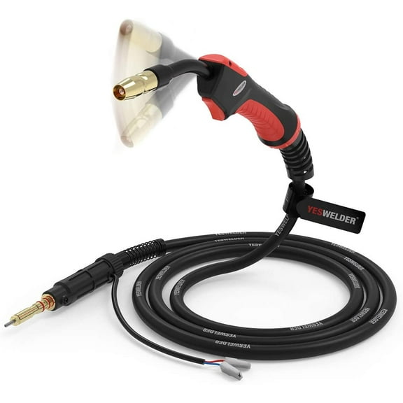 YESWELDER Flex Neck MIG Welding Gun Torch Stinger 100A 10ft, Replacement Hobart H-10/H100S2 MIG Gun for Hobart Handler 135/140/175/180/187