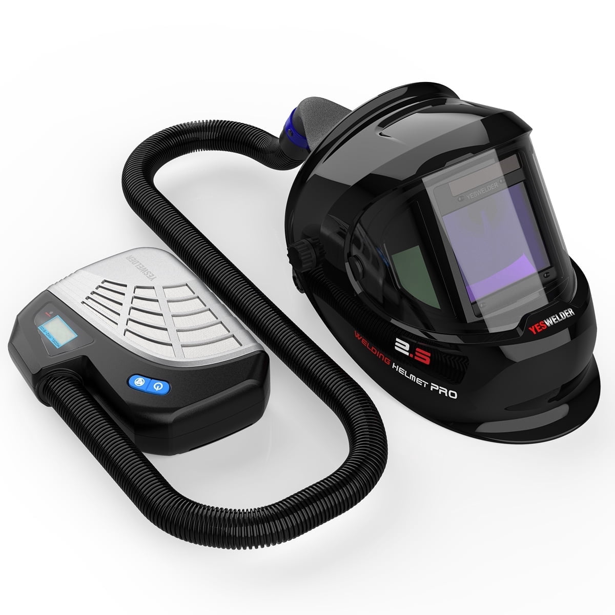 YESWELDER Q800D PAPR Auto-Darkening Welding Helmet with Respiratory Protection