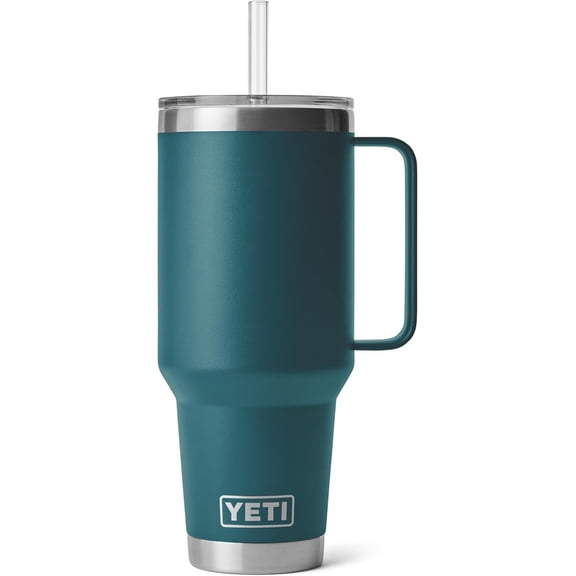 YETI Rambler 35 oz Tumbler with Handle and Straw Lid, Travel Mug Water Tumbler, Vacuum Insulated Cup with Handle, Stainless Steel, King Crab