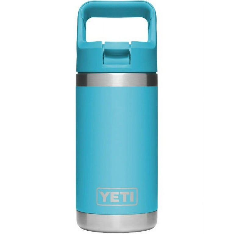 YETI Rambler Jr. 12 oz Reef Blue Double Wall Vacuum Insulated Stainless  Steel Water Bottle with Wide Mouth and Straw Lid