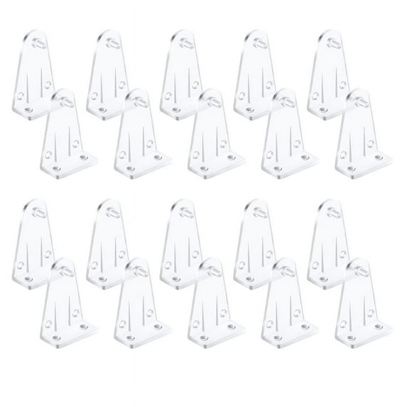 YEUHTLL 10pcs Hold Down Brackets Clear Plastic Window Blinds Bottom Rail Holder Clips