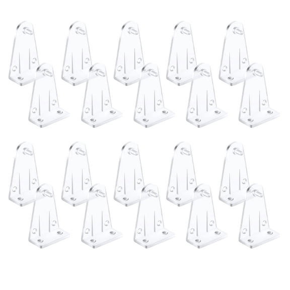 YEUHTLL 10pcs Hold Down Brackets Clear Plastic Window Blinds Bottom Rail Holder Clips