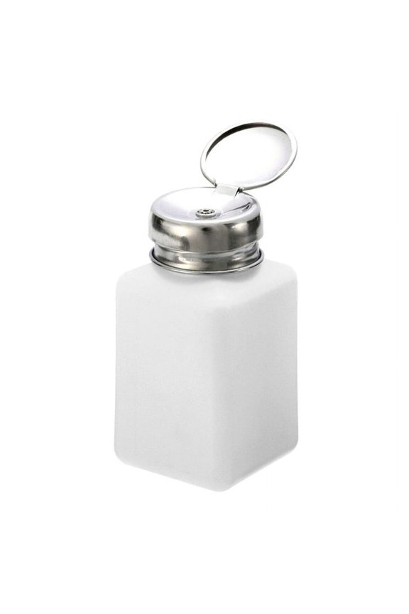 150ml Push Down Alcohol Dispenser Pump Bottle Press Nail Polish Remover Empty Bottle Container Square Plastic Bottles