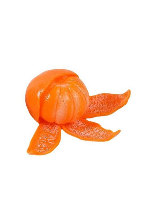 1Set Realistic Fruit Peeling Orange Push Bubble Sensory Fidget Pinch Gadget