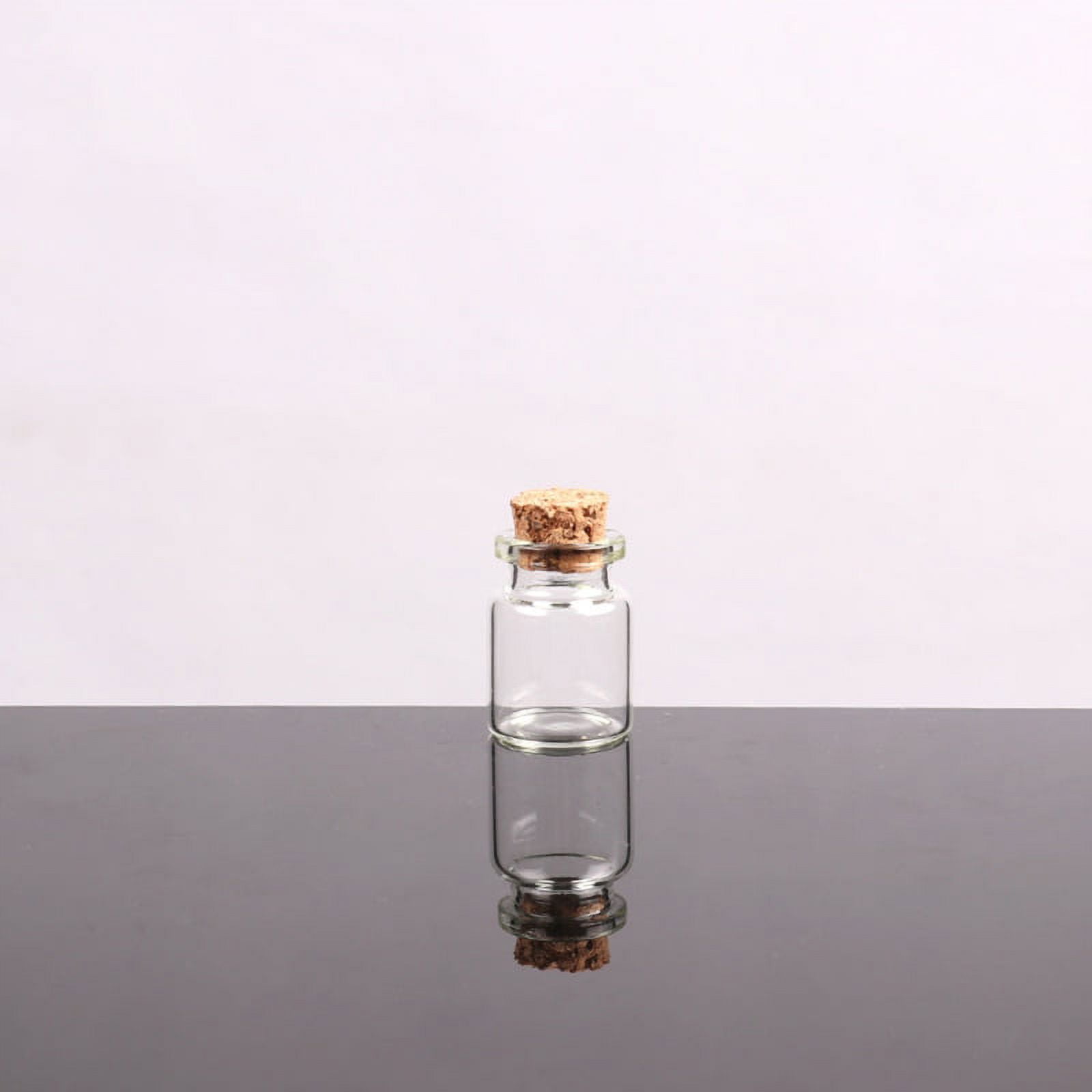 YEUHTLL Small Bottles with Cork Stoppers Tiny Vials Small Clear