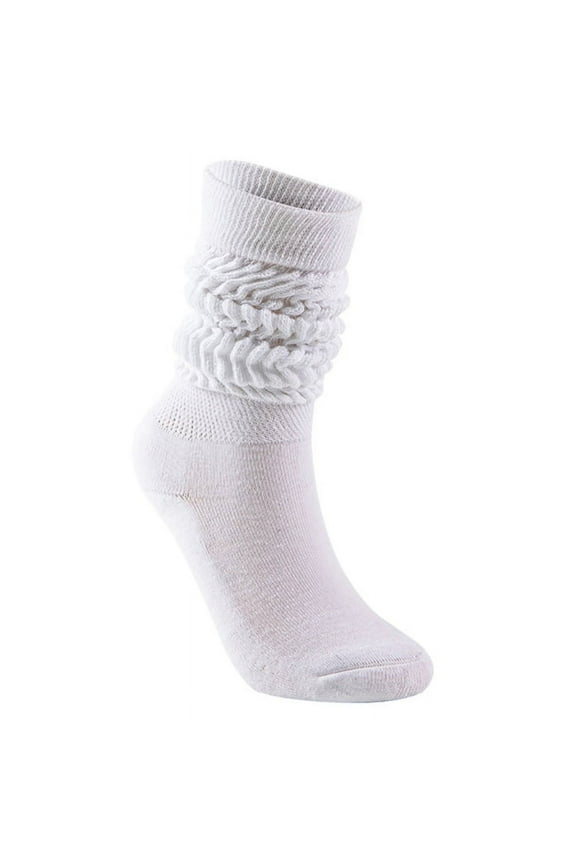 Women Men Multicolor Slouch Boot Socks Casual Extra Long Loose Stacked Chunky Scrunch Knee High Stockings Ruched Bubble Leg Warmer