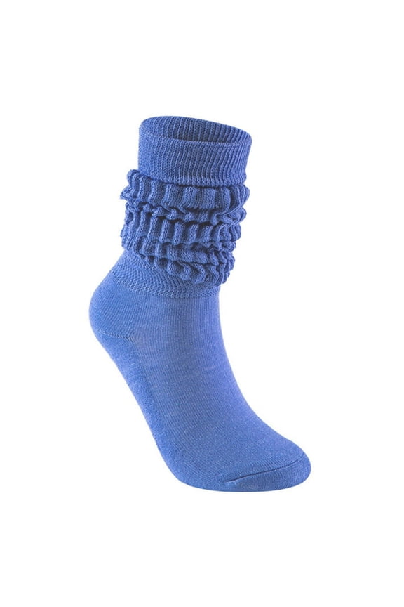 Women Men Multicolor Slouch Boot Socks Casual Extra Long Loose Stacked Chunky Scrunch Knee High Stockings Ruched Bubble Leg Warmer