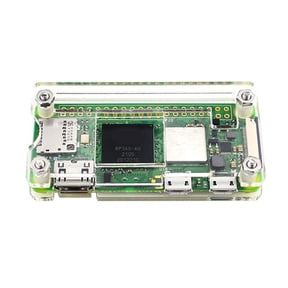 YEUHTLL for Raspberry Pi Zero 2 W Acrylic Case Transparent Shell with Aluminum Heat Sink for Raspberry Pi Zero 2W