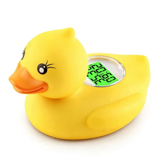 YEVYO Baby Bath Thermometer - Smart Bath Duck Thermometer with Accurate Water Thermometer Sensor - Infant Safety Bath Essentials for Newborn - Yellow