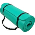 thumbnail image 1 of YEXJ 1-Inch Extra Thick High Density Anti-Tear Exercise Yoga Mat with Carrying Strap,Green, 1 of 6