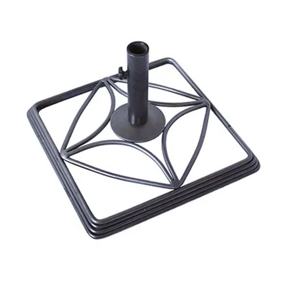 YEXJ 18.5 Inch Heavy Iron E Coated Umbrella Base - Rust-Resistant Outdoor Umbrella Stand with Weatherproof Coating for Patio & Garden Use