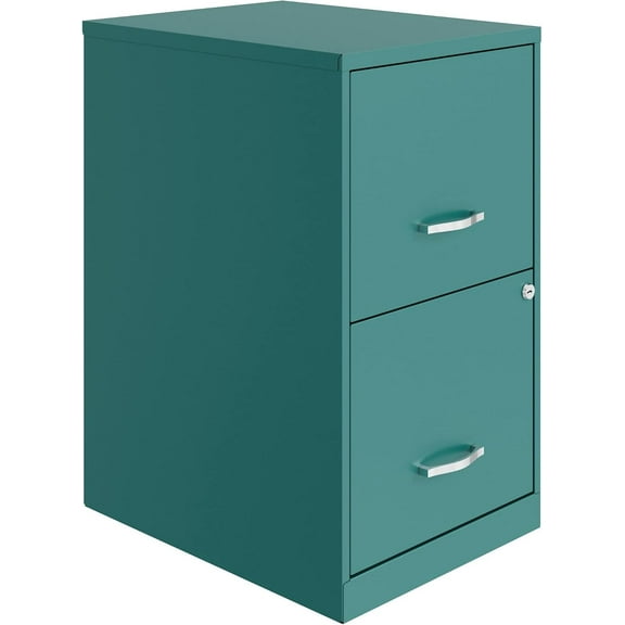 YEXJ 2 Drawer Locking Filing Cabinet Pre-Assembled Steel Construction Space-Saving Design is Perfect for Home and Small Office Letter-Size Assembled in North America-Teal