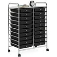 thumbnail image 1 of YEXJ 20 Drawers Rolling Storage Cart Multipurpose Movable Organizer Cart Tools Scrapbook Paper Organizer on Wheels-20-Black, 1 of 9