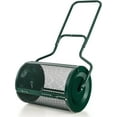 thumbnail image 1 of YEXJ 24-Inch Compost Spreader, Peat Moss Spreader with Upgrade Side Latches & U-Shape Handle, Metal Mesh Topdressing Roller for Topsoil, Fertilizer, Garden & Lawn Care Manure Spreader (Green), 1 of 10