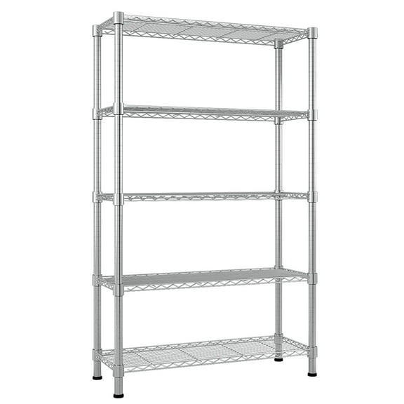 YEXJ 5-Tier NSF Wire Shelving Unit - Adjustable Heavy-Duty Metal Storage Rack for Durable Organized Storage