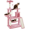 thumbnail image 1 of YEXJ 63.5″ H Cat Tree, Multi Level Cat Tree Condo with Basket Hammock Scratching Post, Cat Furniture for Indoor Cats, 1 of 10