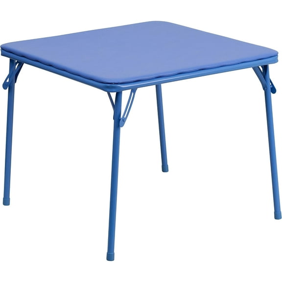 YEXJ Blue Folding Table Daycare Classroom very lightweight and portable, suitable for various scenarios, practical small furniture-Blue