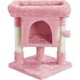 thumbnail image 1 of YEXJ Cat Scratching Posts with Bed, 23.5 Inches Cat Kitten Scratcher Featuring with Sisal Scratch Posts, Interactive Dangling Ball for Indoor Large Cats-Pink, 1 of 10