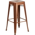 thumbnail image 1 of YEXJ Commercial Grade 30" H Backless Metal Indoor-Outdoor Barstool-Copper, 1 of 11