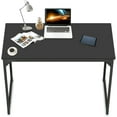 thumbnail image 1 of YEXJ Computer Desk 47 Inch, Home Office Desk Writing Study Table Modern Simple Style PC Desk with Black Metal Frame-47 Inch-Black, 1 of 15