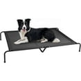 thumbnail image 1 of YEXJ Cooling Elevated Dog Bed, Raised Portable Dog Cots Beds No-Slip Feet Durable Portable Indoor & Outdoor Pet Hammock Bed, 60x37x9 Inch, Black, 1 of 8