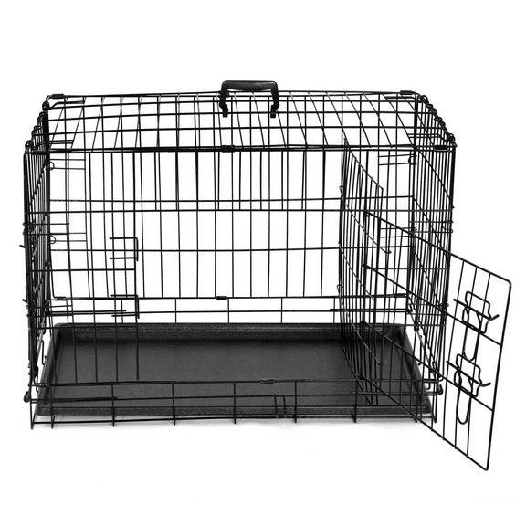 YEXJ Dog Cage 30"Pet Kennel Cat Rabbit Folding Steel Crate Animal Playpen Wire Metal