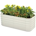 thumbnail image 1 of YEXJ Galvanized Raised Garden Bed, Outdoor Planter Bed, Metal Planter Box for Gardening and Planting,4x2x1.5ft, Milk White, 1 of 9