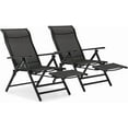 thumbnail image 1 of YEXJ Outdoor Patio Folding Chairs Set of 2, Oversized Portable Dining Chairs with Armrests, Lounge Chair with Footrests for Camping, Beach, Garden, Lawn, Pool, Backyard, Deck-Black, 1 of 16