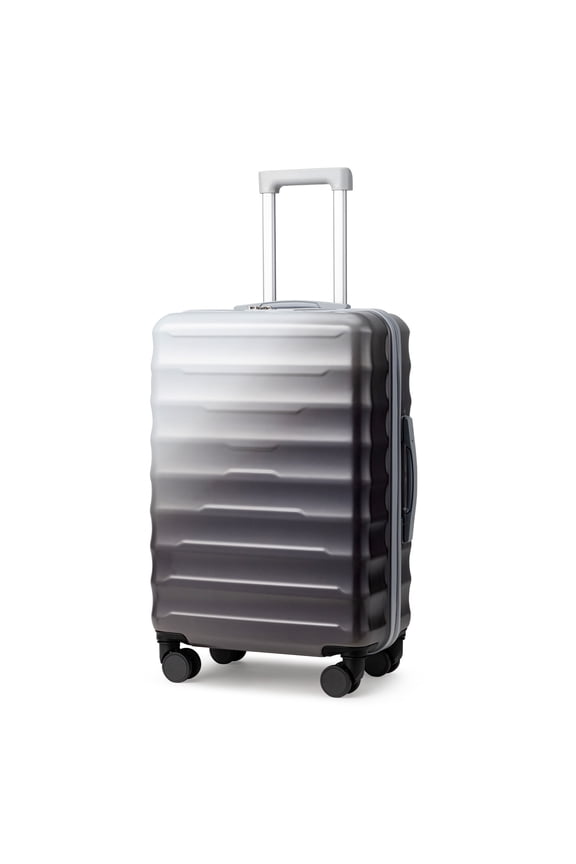 PC+ABS Hardshell Multicolor Check-in Suitcase with Spinner Wheels Gradient Grey,24"