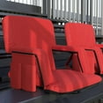 thumbnail image 1 of YEXJ Portable Stadium Chair with Armrests, Reclining Padded Back & Seat, Lightweight Metal Frame & Backpack Straps, Storage Pockets, 1 of 10