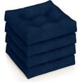 thumbnail image 1 of YEXJ Set of 4 Tufted Patio Cushions, 4" Outdoor Seat Cushions, Waterproof & High Elasticity for Comfortable Sitting Experience, Square Chair Cushions for Indoor Outdoor Use-2-Navy, 1 of 13