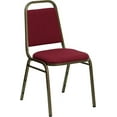 thumbnail image 1 of YEXJ Trapezoidal Back Fabric Upholstered Stackable Banquet Chair, Multipurpose Stacking Chair with Padded Seat and Back-Burgundy Fabric/Gold Vein Frame, 1 of 9