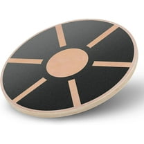 YEXJ Wooden Wobble Balance Board with 360 Rotation for Stability Training, Versatile Home Gym Exercise Balance Stability Trainer with Non-Slip Surface, 15.5" Diameter