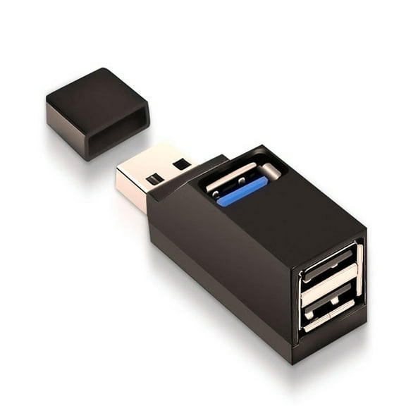 YEY Mini USB 3.0 Hub, 2-Ports USB2.0, with Adapter Expansion