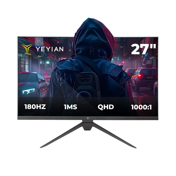 Yeyian Avance Series 27 QHD Gaming Monitor 180Hz, 1ms, Fast IPS, FreeSync/G-Sync, HDR, VESA, HDMI & DP