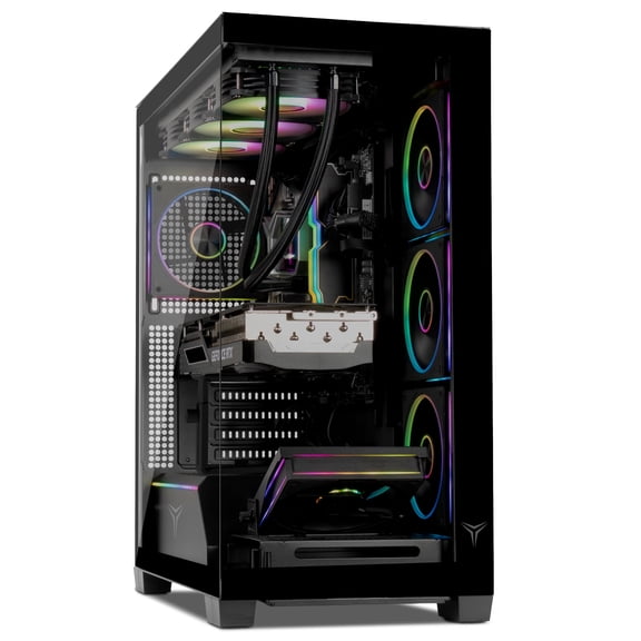 YEYIAN Gaming PC. AMD Ryzen 7800X3D, NVIDIA RTX 5070, 360mm AIO, 2 TB NVMe, 32GB DDR5, 850W, Windows 11 Home. Model YPA-AX780DC-5701U