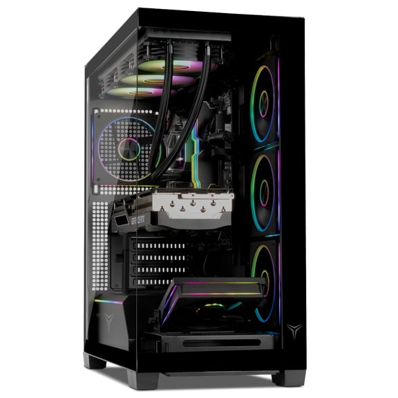 YEYIAN Gaming PC. AMD Ryzen 7800X3D, NVIDIA RTX 5070, 360mm AIO, 2 TB NVMe, 32GB DDR5, 850W, Windows 11 Home. Model YPA-AX780DC-5701U