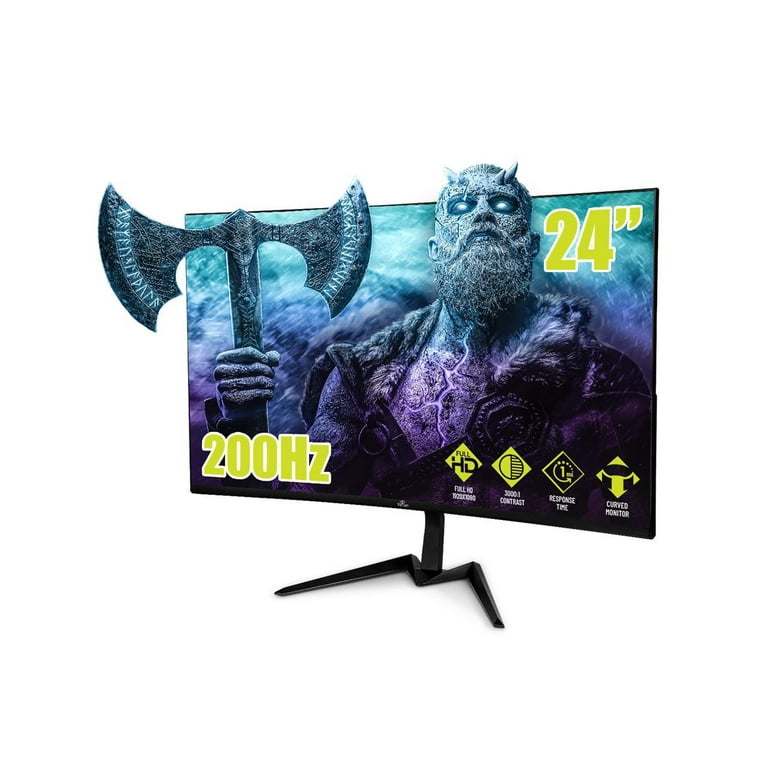 YEYIAN Monitor Gamer Curvo 23.8 Sigurd 2503, 1MS, 200Hz (se Requiere Cable  DisplayPort), Full HD HDMI 2.0, Display Port 1.2, NVIDIA G-Sync, AMD  FreeSync (YMC-70804) : : Electrónicos