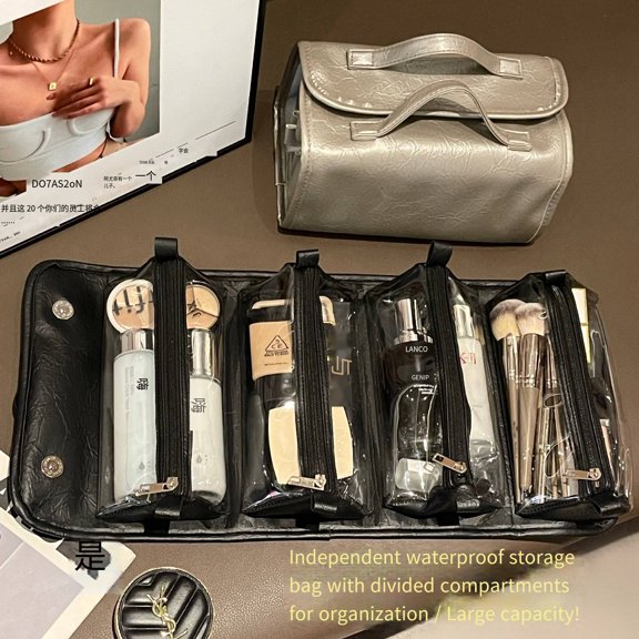 YEYIXUK  Cosmetic Bag Travel Case Carrying Handle Cosmetic Bag Ladies Men Travel Storage Bag Multi-color options.