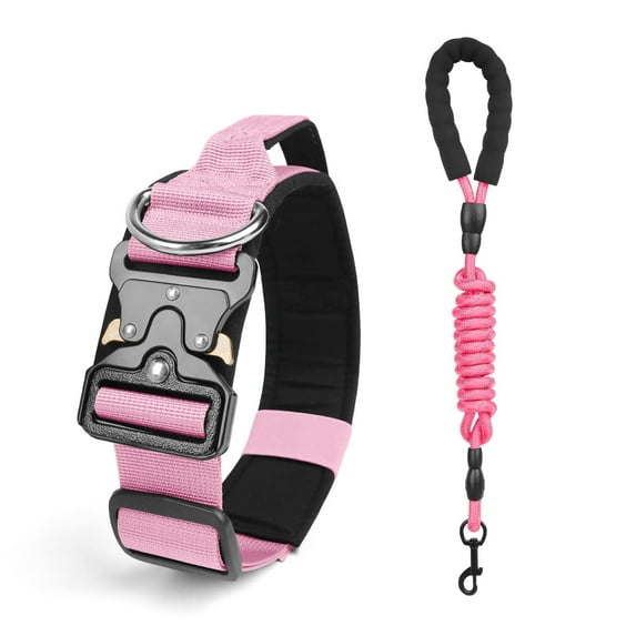 YEYIXUK Dog tactical collar, explosion-proof dog chain, large dog neck collar and dog leash for outdoor training