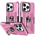 thumbnail image 1 of YEYKX Case for iPhone 11 Pro Max, Ring Holder Kickstand Anti-Fingerprint Non-slip Anti-Drop Heavy Duty Defender Rugged Case Cover for iPhone 11 Pro Max Phone 6.5 inches,Pink,For iPhone 11 Pro Max, 1 of 12