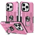 thumbnail image 1 of YEYKX Case for iPhone 14 Pro Max, Ring Holder Kickstand Anti-Fingerprint Non-slip Anti-Drop Heavy Duty Defender Rugged Case Cover for iPhone 14 Pro Max Phone 6.7 inches,Pink,For iPhone 14 Pro Max, 1 of 12
