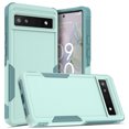 thumbnail image 1 of YEYKX Defender Case for Google Pixel 6A 6.1'' Heavy Duty 1 in 1 Design Rugged Full Body Dustproof Shockproof Bumper Non-Slip Protective Cover,Light Green,For Google Pixel 6A, 1 of 5