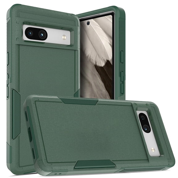 YEYKX Defender Case for Google Pixel 7A 6.1'' Heavy Duty 1 in 1 Design Rugged Full Body Dustproof Shockproof Bumper Non-Slip Protective Cover,Green,For Google Pixel 7A