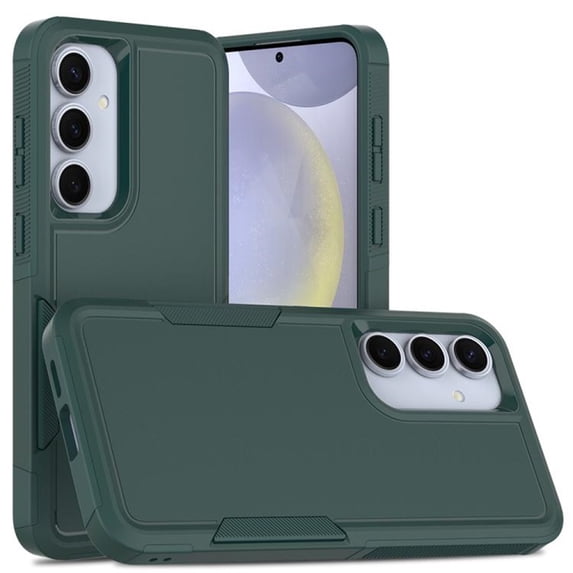 YEYKX Defender Case for Samsung Galaxy S25+ 5G 6.7'' Heavy Duty 1 in 1 Design Rugged Full Body Dustproof Shockproof Bumper Non-Slip Protective Cover,Green,For Galaxy S25+(5G)