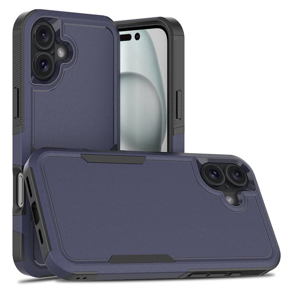 YEYKX Defender Case for iPhone 16 Plus 6.7'' - Heavy Duty 1 in 1 Design Rugged Full Body Dustproof Shockproof Bumper Non-Slip Protective Cover,Blue,For iPhone 16 Plus